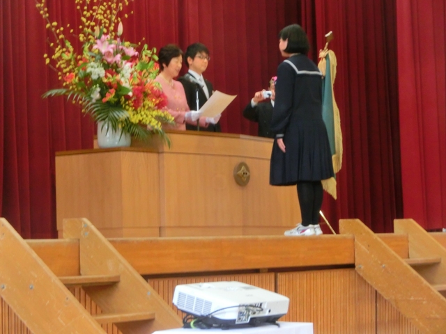 将中卒業式